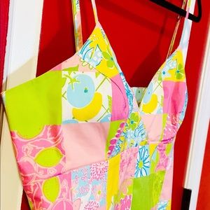 Lilly Pulitzer. Sundress: Pink, yellows & Greens